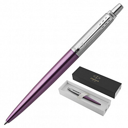 Ручка шариковая PARKER "Jotter Core Victoria Violet CT", корпус фиолетовый, детали хром, синяя, 1953190