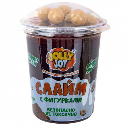 Слайм с фигурками, вкусняшки, 200 г, АССОРТИ 6 видов, JOLLY JOT (ДЖОЛЛИ ДЖОТ), 666668