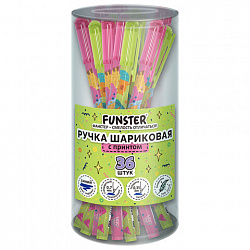 Ручка шариковая с принтом FUNSTER (ФАНСТЕР) STICK "CUTE CAPY", СИНЯЯ, SOFT TOUCH покрытие, узел 0,7 мм, линия письма 0,35 м, 144393