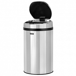 Ведро для мусора СЕНСОРНОЕ 30 л, нержавеющая сталь, зеркальная крышка, питание от 4-х батареек AA (не входят в комплект), LAIMA, 609329