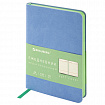 Ежедневник недатированный МАЛЫЙ 100х150 мм А6 BRAUBERG "Metropolis Mix", под кожу, 136 л., голубой, 113307