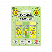 Ластики FUNSTER (ФАНСТЕР) "AVOCADO", НАБОР 3 штуки, 50х21х16 мм, прямоугольные, картонный держатель, экологичный ПВХ, блистер, 272724