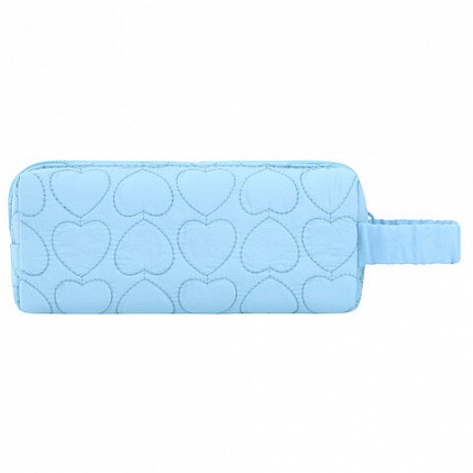 Пенал-косметичка HEIKKI (ХЕЙКИ) с ручкой, 1 отделение, стеганый полиэстер, 21х8х5 см, голубой, 273607
