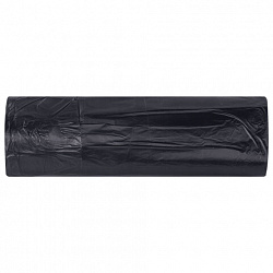 Мешки для мусора 120л черные в рулоне 10 штук особо прочные, ПВД 65 мкм, 70x110см, LAIMA, 702672