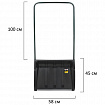 Лопата снеговая СКРЕПЕР 58х45 см пластиковый ЧЕРНЫЙ, алюминиевая планка, рукоятка 100 см, прочный, ГРАНДМАСТЕР, 700343