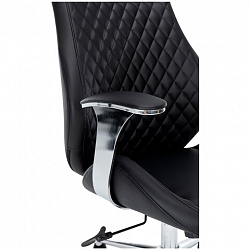 Кресло офисное CHAIRMAN CH 790, хром, эргономичное, экокожа, черное, 7145936