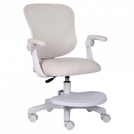 Кресло детское с подставкой для ног BRABIX "Sky MG-206", велюр, бежевое, 533156