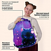 Ранец BRAUBERG PREMIUM, 2 отделения, с брелоком, "Аниме-кот", 38х29х16 см, 272017