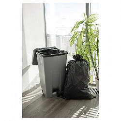 Мешки для мусора 120 л, черные, в рулоне 50 шт., ПВД, 20 мкм, 70х110 см, PACLAN "Professional", 1338507