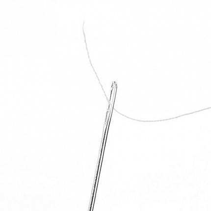 Нитки швейные 40 ЛШ, 200 м, полиэстер, НАБОР 20 шт., белые, в ПОДАРОК иглы, DEVELIA (Девелиа), 609621