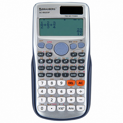 Калькулятор инженерный BRAUBERG SC-991ESP (165х84 мм), 417 функций, 10+2 разрядов, двойное питание, 271725