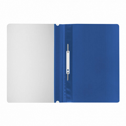 Скоросшиватель пластиковый STAFF, А4, 100/120 мкм, синий, 225730