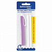 Ластик выдвижной + 2 сменных ластика BRAUBERG "TRIOS", 124х12х12 мм, лавандовый корпус, 272691