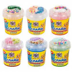 Слайм с наполнителями МИКС, 140 г, ассорти 6 видов, JOLLY JOT (ДЖОЛЛИ ДЖОТ), 665950
