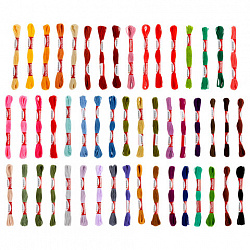 Нитки для вышивания (мулине), набор 50 цветов, 8 м, полиэфир, DEVELIA (Девелиа), 665431