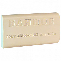 Мыло туалетное 100 г, КМЗ ЭКОНОМ "Банное", без обертки, ш/к транспортной упаковки 91761