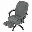 Кресло офисное CH-868MSG-BF, синхромеханизм, вибромодуль, подставка для ног, ткань, серое, 1998751