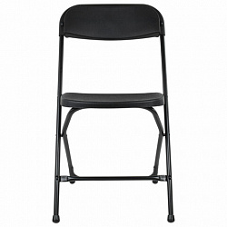Стулья складные BRABIX "Golf CF-002", КОМПЛЕКТ 4 шт., черный каркас, пластик черный, 533030