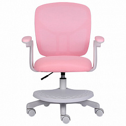 Кресло детское с подставкой для ног BRABIX "Toy MG-205", сетка/ткань TW, розовое, 533151