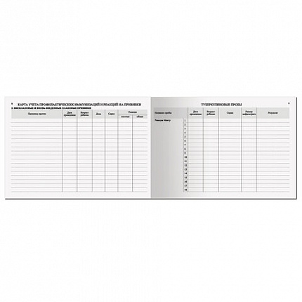 Медицинская карта "История развития ребенка", ф. №112, 96 л., бумвинил, А5 (205х150 мм), красный, STAFF, 130174