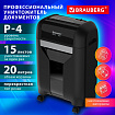 Уничтожитель (шредер) BRAUBERG PROFESSIONAL CM-1520x, "Heavy Duty", 4 уровень секретности, 4х28 мм, 15 листов, корзина 20 литров, 533130