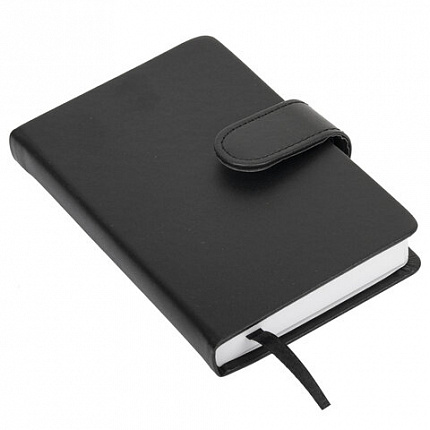 Скетчбук, белая бумага 140 г/м2 90х140 мм, 80 л., КОЖЗАМ, застежка, BRAUBERG ART CLASSIC, черный, 116459