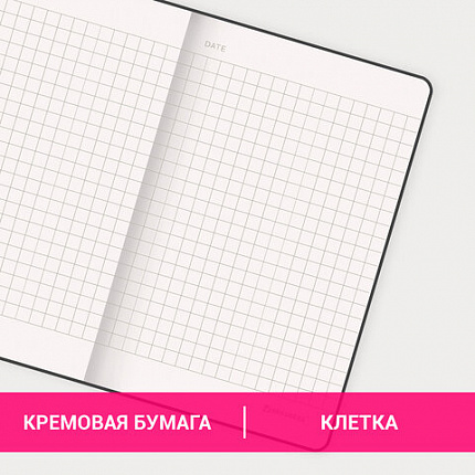 Блокнот МАЛЫЙ ФОРМАТ (93х142 мм) А6, BRAUBERG ULTRA, балакрон, 80 г/м2, 96 л., клетка, темно-зеленый, 113055