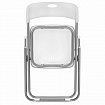 Стулья складные BRABIX "Golf Lite CF-017", КОМПЛЕКТ 4 шт., серебристый каркас, пластик, белый, 533035