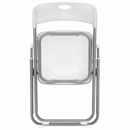 Стулья складные BRABIX "Golf Lite CF-017", КОМПЛЕКТ 4 шт., серебристый каркас, пластик, белый, 533035