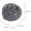 Губки (мочалки) металлические спиральные 3х15 г, КОМПЛЕКТ 3 шт., для посуды, гриля, плиты, LAIMA (ЛАЙМА), 700060