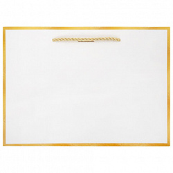 Пакет подарочный (1 штука) 28x10x20 см, "Golden Edge", с лентой, ЗОЛОТАЯ СКАЗКА, 700859