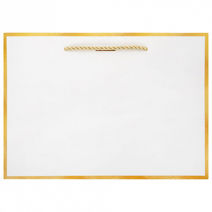 Пакет подарочный (1 штука) 28x10x20 см, "Golden Edge", с лентой, ЗОЛОТАЯ СКАЗКА, 700859