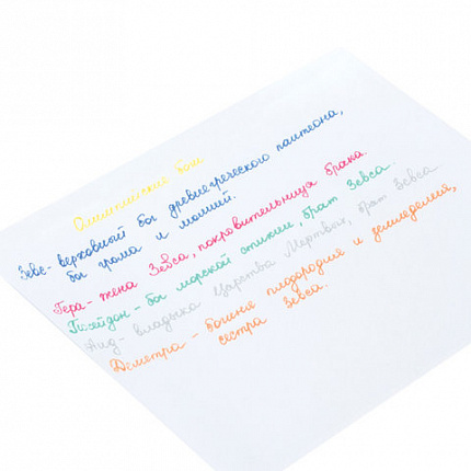 Ручки гелевые ПИФАГОР, НАБОР 6 ЦВЕТОВ, БЛЕСТКИ, корпус прозрачный, узел 0,7 мм, линия письма 0,5 мм, 142796