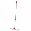 Швабра с флаундером 40 см, составной черенок 120 см, МОП микрофибра/абразив + МОП СИНЕЛЬ, PERKLIN (ПЕРКЛИН), 700987