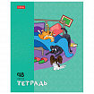 Тетрадь А5 48 л., HATBER скоба, клетка, обложка картон, "Dog mafia" (микс в спайке), 083566, 48Т5В1