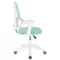Кресло детское с поясничной поддержкой BRABIX KIDS "MG-225", сетка/ткань TW, голубое, 533317
