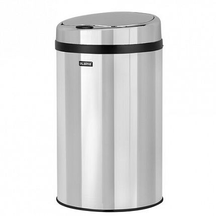 Ведро для мусора СЕНСОРНОЕ 30 л, нержавеющая сталь, зеркальная крышка, питание от 4-х батареек AA (не входят в комплект), LAIMA, 609329