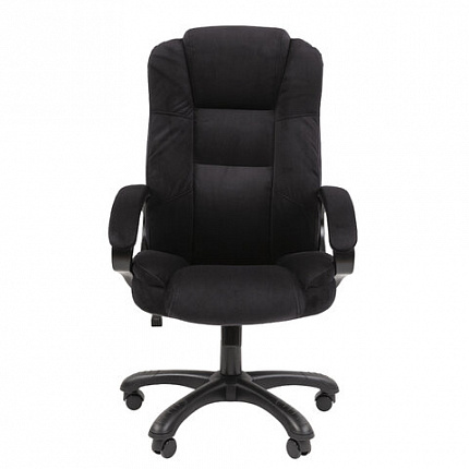 Кресло офисное Chairman CH 600, велюр, черное, 7158676