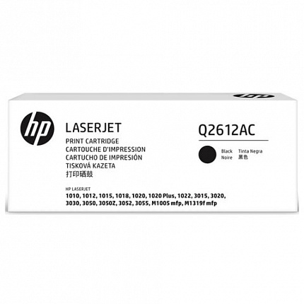 Картридж лазерный HP (Q2612A) LaserJet 1018/3052/М1005 и др., №12А, оригинальный, ресурс 2000 стр.