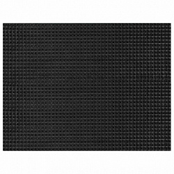 Коврик придверный 45х60 см, ЧЕРНЫЙ пластиковый грязезащитный, толщина 10 мм, "ТРАВКА", PRIMILA (ПРИМИЛА), 701063