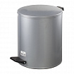 Ведро мусорное с педалью 15 литров, УСИЛЕННОЕ, серое, оцинкованная сталь, ТИТАН
