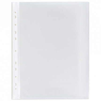 Папки-файлы перфорированные А4 BRAUBERG "EXTRA 900", КОМПЛЕКТ 50 шт., матовые, ПЛОТНЫЕ, 90 мкм, 229669