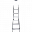 Стремянка сталь / алюминий 6 ступени, высота площадки 1,25м, дуга 0,6м, площадка 26х26см, нагрузка 150кг, вес 7кг НОВАЯ ВЫСОТА, 1130106