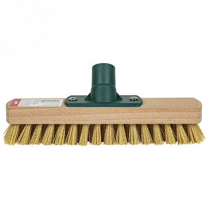 Щетка для уборки шробер (скраббер) ширина 23 см, щетина 2,5 см, деревянная, крепление еврорезьба, YORK, 300