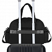 Сумка дорожная HEIKKI HANDY (ХЕЙКИ), карман на молнии, багажная лента, черная, 43х16х30 см, 273873
