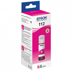 Чернила EPSON 112 (C13T06C34A) для СНПЧ EPSON L11160 /L15150 /L15160 /L6550/L6570, пурпурные, ОРИГИНАЛЬНЫЕ