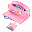 Пенал мягкий BRAUBERG KIDS, 3 отделения, кармашек на карабине, полиэстер, "Sweet friends", 22х10х7 см, 273558