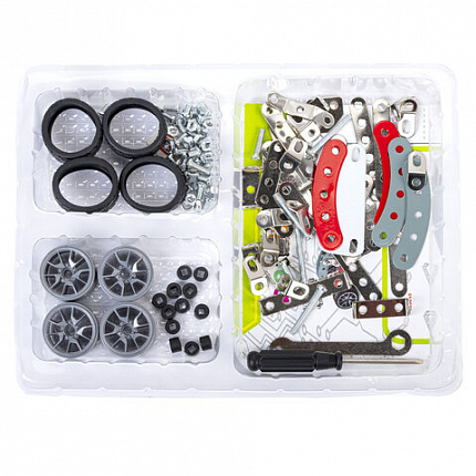 Конструктор металлический "Гоночный болид", с подвижными деталями, 146 элементов, BAMBOX (БАМБОКС), 666365