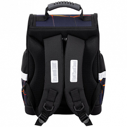 Ранец ЮНЛАНДИЯ WISE, 1 отделение, 3 кармана, устойчивое дно, Volcano split, 37х29х15 см, 273162