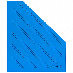 Лоток вертикальный для бумаг (260х320 мм), 75 мм, до 700 листов, микрогофрокартон, STAFF, СИНИЙ, 128882